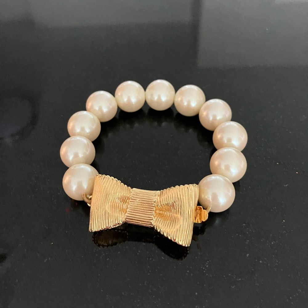 Kate Spade Pearl and Bow Bracelet